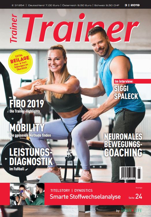 Das Cover der Zeitschrift Trainer mit Siggi Spaleck darauf